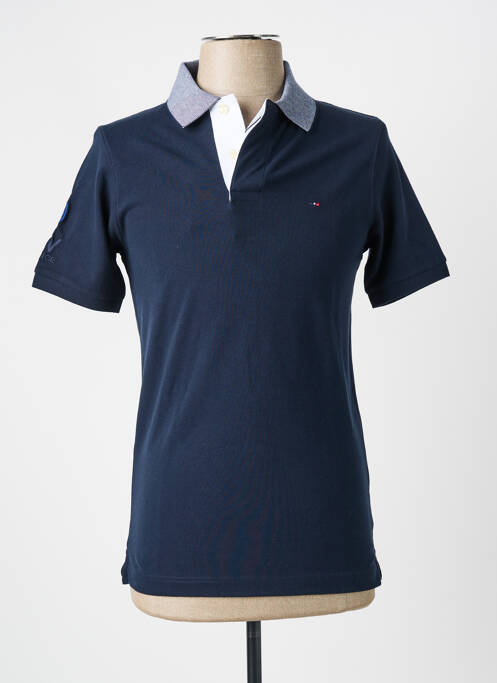 Polo stretch manches courtes bleu EDEN PARK homme