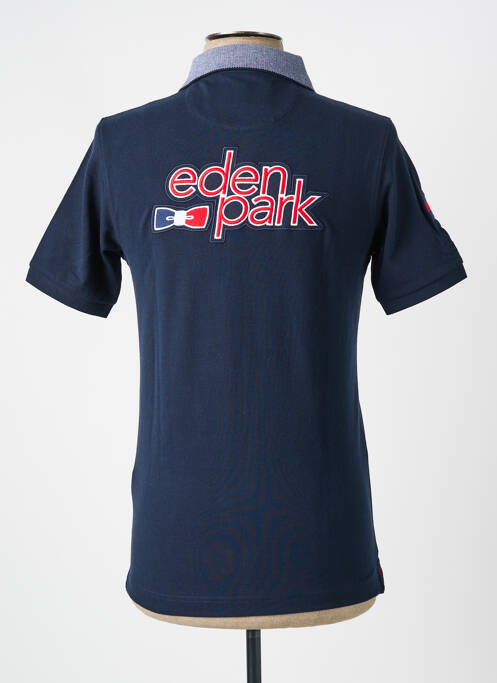 Polo stretch manches courtes bleu EDEN PARK homme