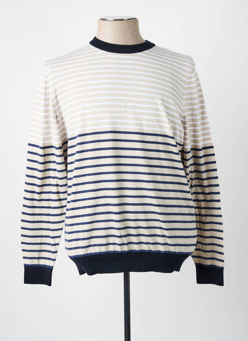 Pull stretch manches longues beige HUGO BOSS homme