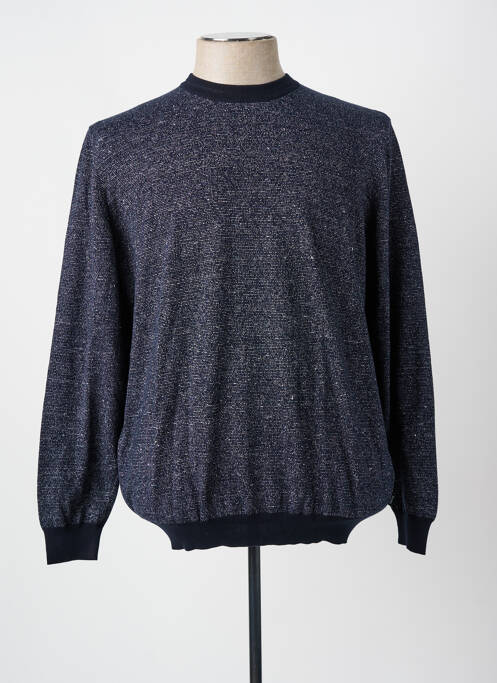 Pull stretch manches longues bleu HUGO BOSS homme