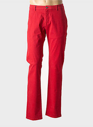 Pantalon chino tissage popeline taille normale rouge BUGATTI homme