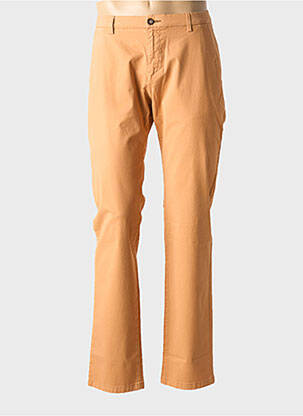 Pantalon chino tissage popeline taille normale orange clair BUGATTI homme