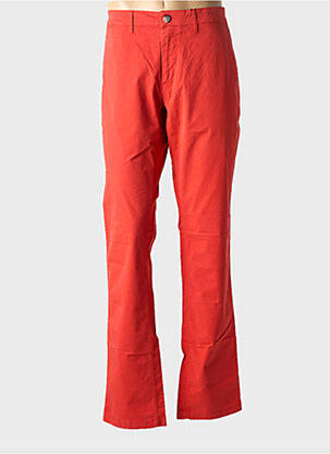 Pantalon chino tissage popeline taille normale orange EDEN PARK homme