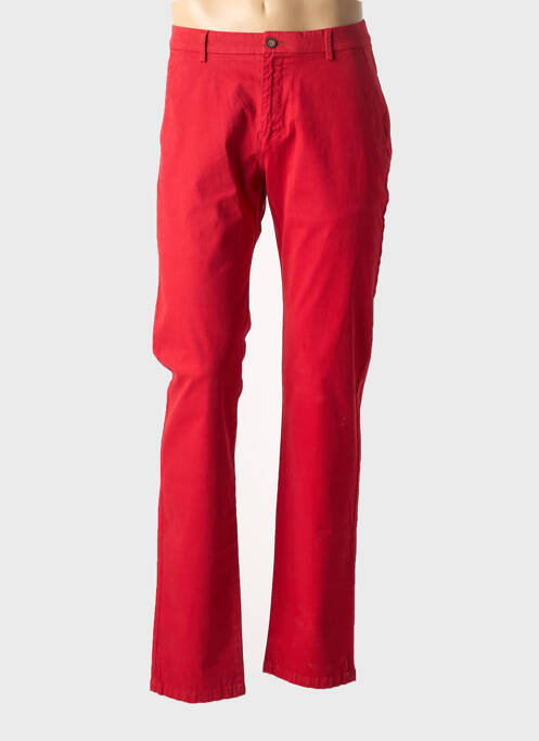 Pantalon chino tissage popeline taille normale rouge BUGATTI homme