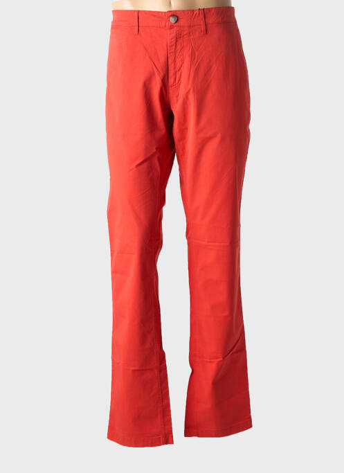 Pantalon chino tissage popeline taille normale orange EDEN PARK homme