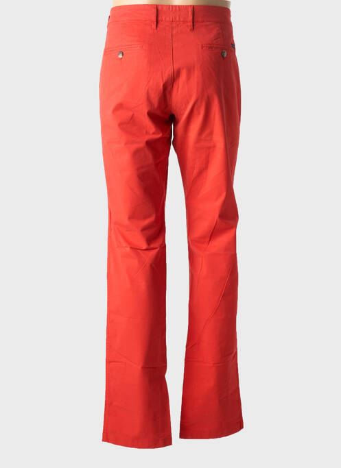 Pantalon chino tissage popeline taille normale orange EDEN PARK homme