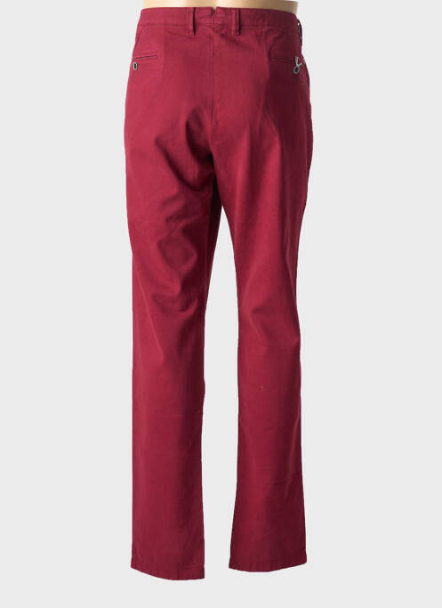 Pantalon chino tissage popeline taille normale rouge BRUNO SAINT HILAIRE homme
