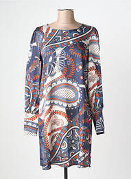 Robe courte manches longues manches longues bleu FRACOMINA femme