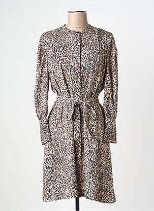 Robe courte coupe fluide manches longues beige KOCCA femme