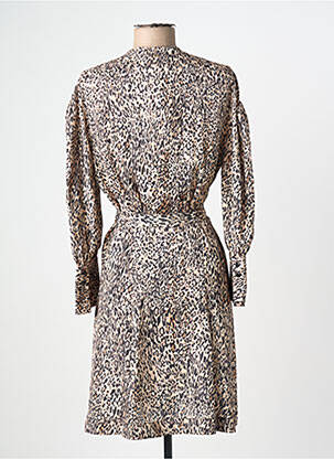 Robe courte coupe fluide manches longues beige KOCCA femme