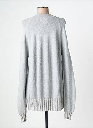 Pull tissage chiné manches longues gris YAYA femme