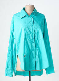 Chemisier coupe droite manches longues bleu CHARLIE JOE femme