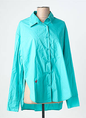 Chemisier coupe droite manches longues bleu CHARLIE JOE femme