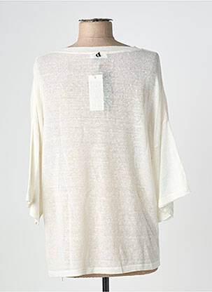 Pull col v manches 3/4 beige DIXIE femme