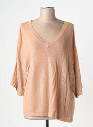 Pull stretch manches 3/4 rose DIXIE femme