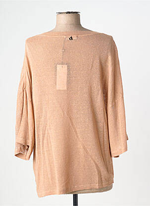 Pull col v manches 3/4 rose DIXIE femme