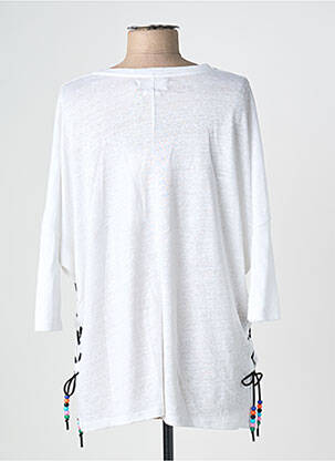 Pull tunique manches 3/4 blanc NOTSHY femme