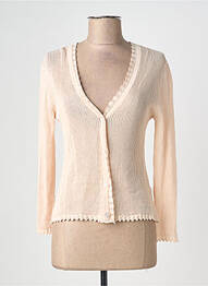 Gilet manches longues stretch rose DIXIE femme