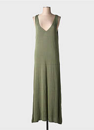 Robe longue sans manche sans manche vert MUS & BOMBON femme