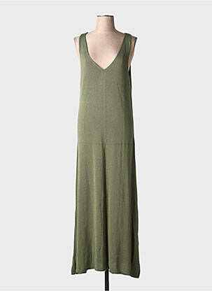 Robe longue sans manche sans manche vert MUS & BOMBON femme