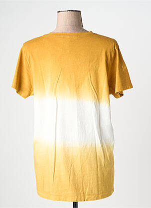 T-shirt col v manches courtes jaune LAUREN VIDAL femme