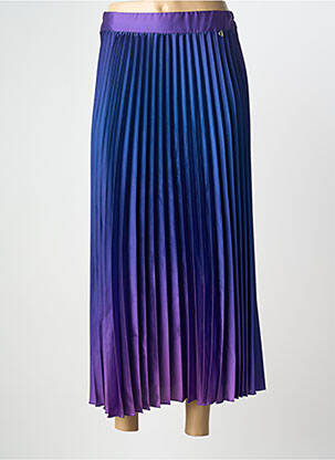 Jupe longue tissage plissé bleu DIXIE femme