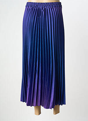 Jupe longue coupe fluide bleu DIXIE femme