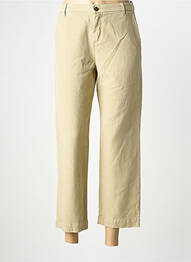 Pantalon 7/8 tissage popeline taille normale vert FIVE femme
