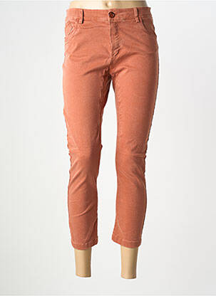 Pantalon 7/8 fermeture zippée sous rabat boutonné taille normale orange BANDITAS FROM MARSEILLE femme
