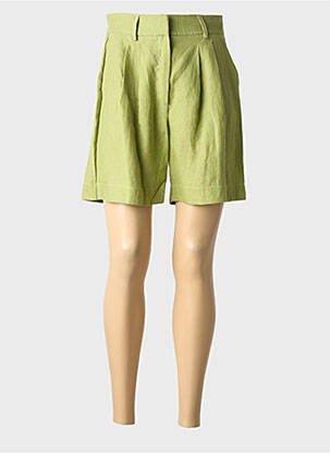 Short taille à pinces taille haute vert EU . FO . NI . A femme