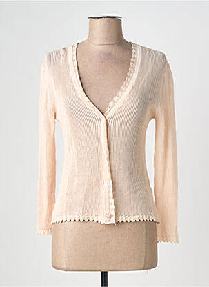 Gilet manches longues rose DIXIE femme