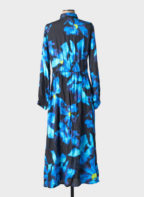 Robe longue manches longues manches longues bleu DIXIE femme