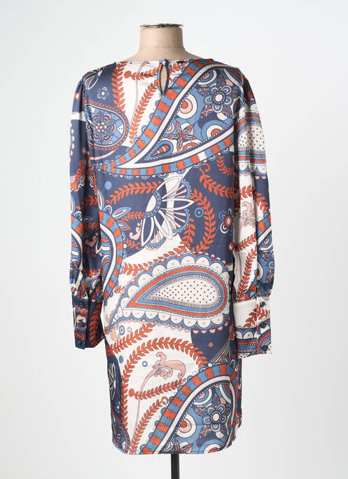 Robe courte manches longues manches longues bleu FRACOMINA femme