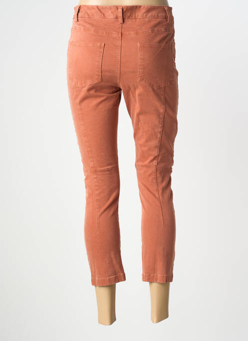 Pantalon 7/8 fermeture zippée sous rabat boutonné taille normale orange BANDITAS FROM MARSEILLE femme
