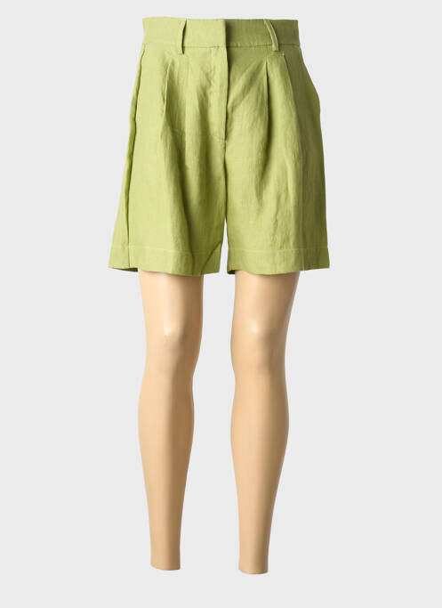 Short taille à pinces taille haute vert EU . FO . NI . A femme
