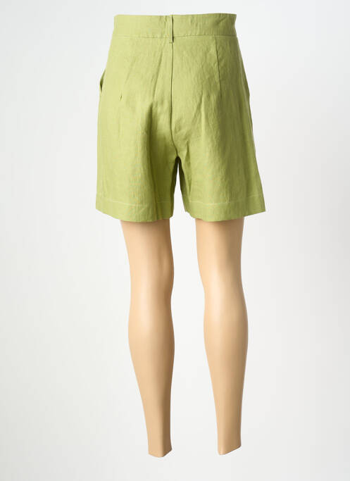 Short taille à pinces taille haute vert EU . FO . NI . A femme