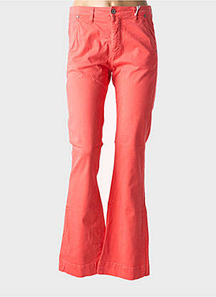 Pantalon flare stretch taille normale rouge PLEASE femme