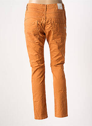 Pantalon slim tissage popeline taille normale orange PLEASE femme