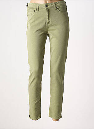 Jeans coupe slim stretch taille normale vert FIVE femme