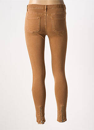 Jeans coupe slim stretch taille normale marron MELLY & CO femme
