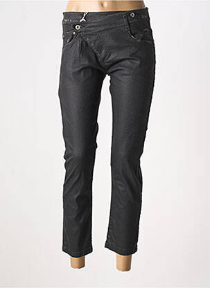 Pantalon 7/8 stretch taille normale noir PLEASE femme