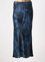 Jupe longue imprimé fantaisie bleu LAUREN VIDAL femme