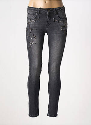 Jeans coupe slim stretch taille normale noir FRACOMINA femme