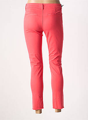 Pantalon chino tissage popeline taille normale rose FIVE femme