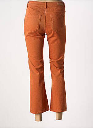 Pantalon 7/8 stretch taille normale orange HAPPY femme
