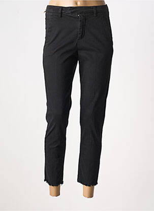 Pantalon chino tissage popeline taille normale noir KOCCA femme