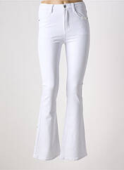 Jean coupe flare blanc HELLO MISS pour femme seconde vue
