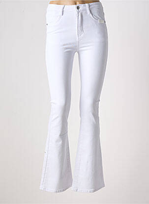 Jean coupe flare blanc HELLO MISS pour femme