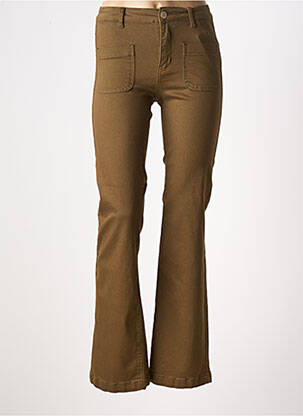 Jean coupe flare vert LA PETITE ETOILE pour femme