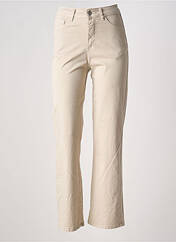Pantalon droit beige MADE IN ITALY pour femme seconde vue